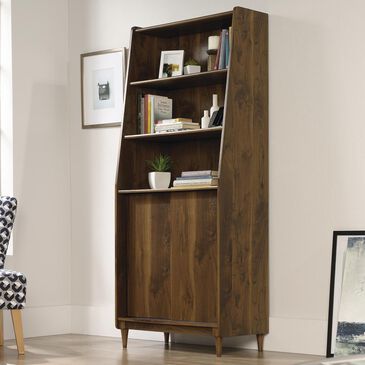 Living Essentials Harvey Park Wide Bookcase in Grand Walnut, , large