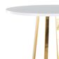 LumiSource Cosmo Bar Table in Gold Metal and White Wood, , large