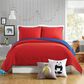Peking Handicraft Ayer 3-Piece Full/Queen Quilt Set in Red and Blue, , large