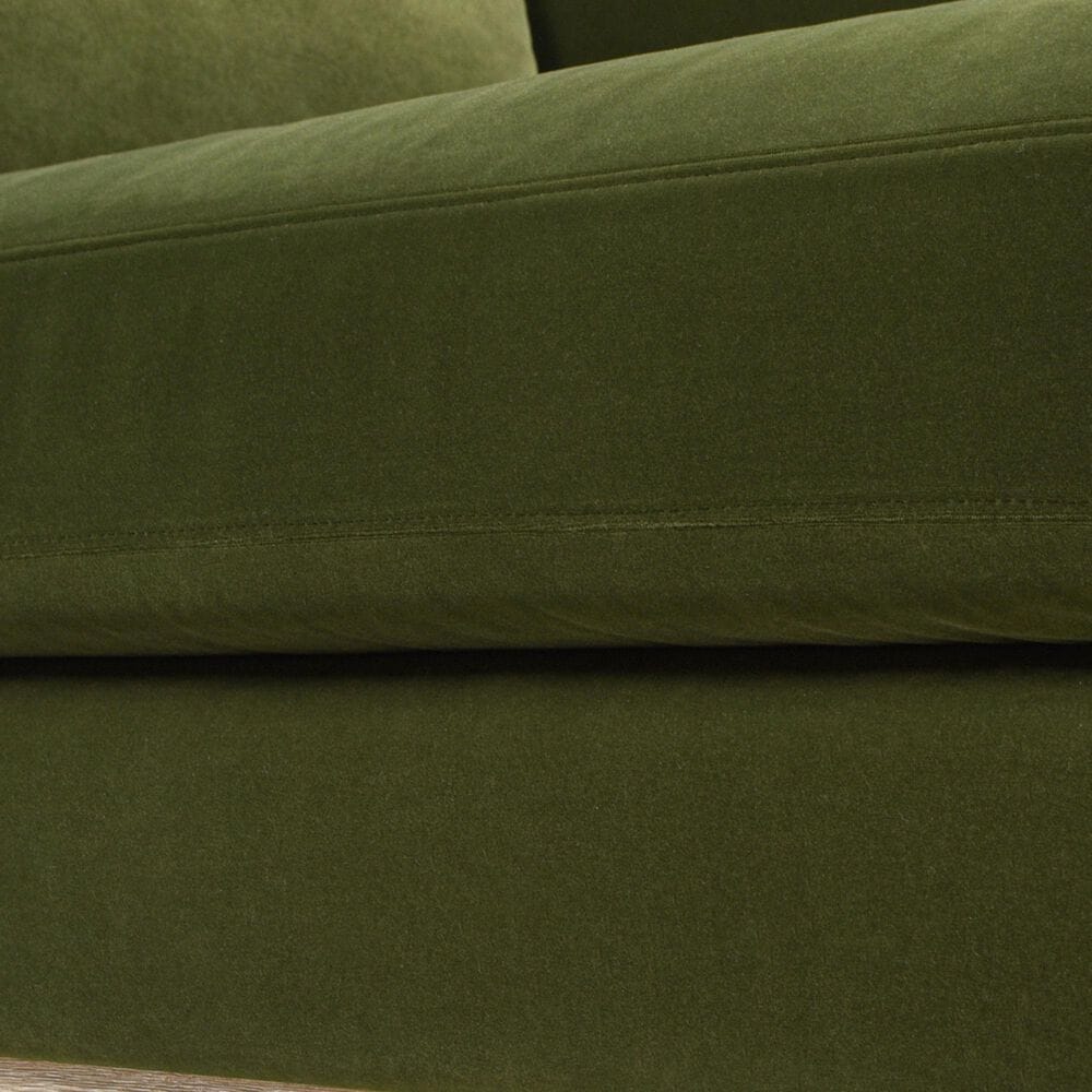 Jennifer Taylor Home Knox 2-Piece Stationary Reversible Sectional Sofa in Olive Green Velvet, , large