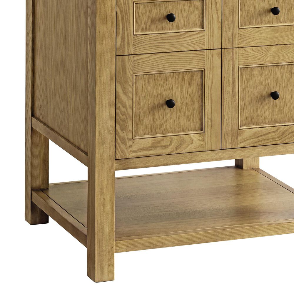 James Martin Vanities Breckenridge 30&quot; Single Bathroom Vanity in Light Natural Oak with 3 cm Lime Delight Quartz Top and Rectangular Sink, , large