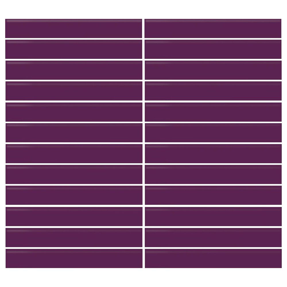 Dal-Tile Color Wheel Plum Crazy 12" x 10" Ceramic Mosaic Sheet, , large