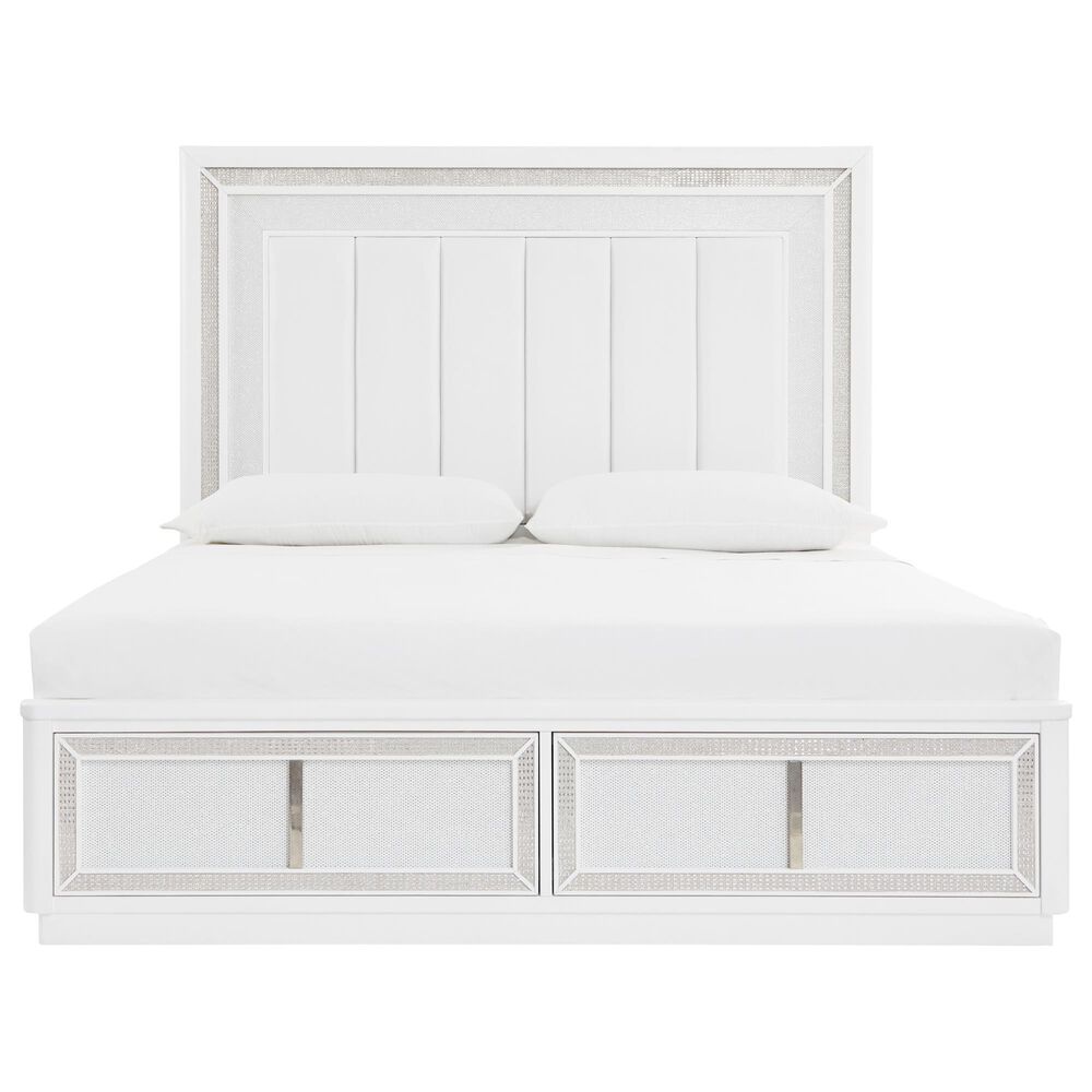 Ashley Chalanna King Upholstered Storage Bed  in White, , large