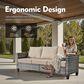 HOMLUX 4-Piece Outdoor Sofa Set in Beige, , large
