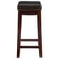 Linon Home Decor Claridge Counter Stool with Brown Cushion in Dark Brown, , large