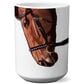 American Brand Studio 15 Oz Brown Horse with Bridle Snout Mug in White, , large