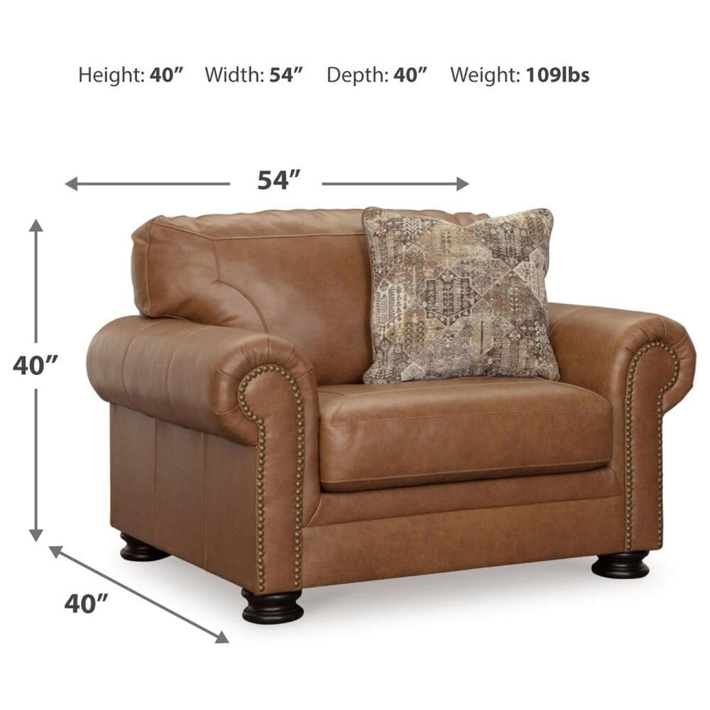Ashley Carianna Oversized Chair in Caramel, , large
