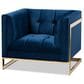 Baxton Studio Ambra Arm Chair in Navy Blue, , large