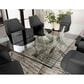 SUNSET Aldo and Ava 7-Piece Rectangular Dining Set in Clear and Chrome, , large