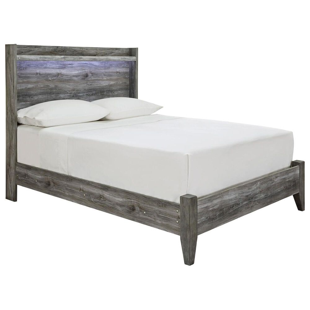 Ashley Baystorm 4 Piece Full LED Panel Bedroom Set in Smokey Gray, , large