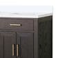 Lexora Home Abbey 60" Double Bathroom Vanity in Brown Oak with 2 cm White Cultured Marble Top and Rectangular Sinks, , large