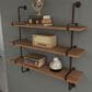 Maple and Jade 38" Wall Shelf in Oiled Brown and Sleek Black, , large
