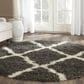 Safavieh Dallas Shag SGD257A-6R 6" x 6" Dark Grey/Ivory Round Rug, , large