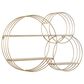 Maple and Jade 37" x 26" Wall Shelf in Gold and Natural Brown, , large