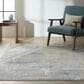 Nourison Rush 6" x 9" Blue and Beige Area Rug, , large