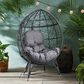 Hearth and Haven Gianni Outdoor Teardrop Chair in Gray, , large