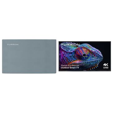 Furrion Aurora 55" Partial-Sun Premier 4K LED - Outdoor Smart TV with Weather Resistant Cover in Black, , large