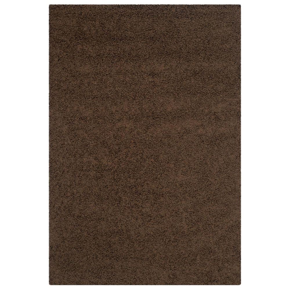 Safavieh Athens Shag SGA119A-3 3" x 5" Brown Area Rug, , large