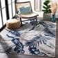 Safavieh Cabana CBN452F 4" x 6" Grey and Navy Indoor/Outdoor Area Performance Rug, , large
