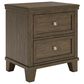 Ashley Queen Bed and Two Nightstands in Medium Brown, , large