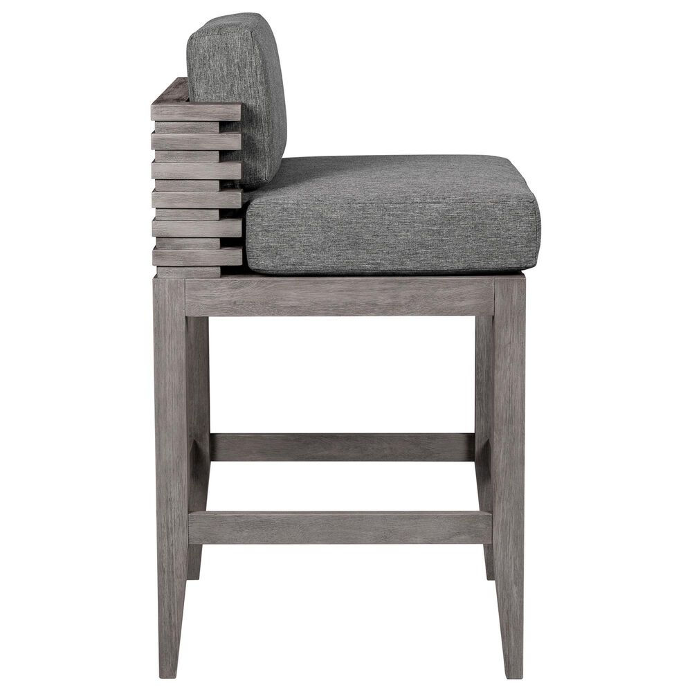 Armen Living Vivid Patio Counter Height Bar Stool in Light Gray, , large