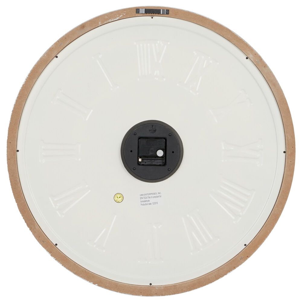 Maple and Jade 24&quot; Wall Clock in White and Blue, , large