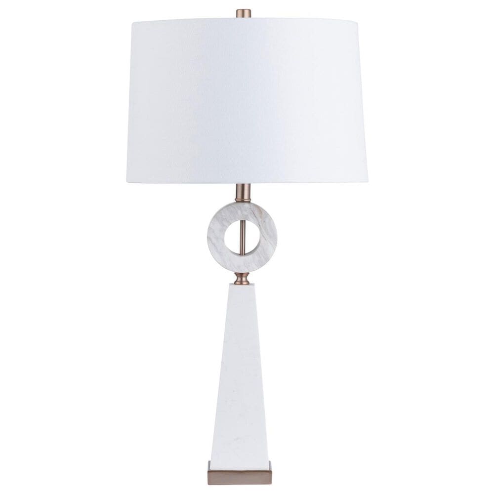 Crestview Collection Harrison Table Lamp in White and Brass, , large