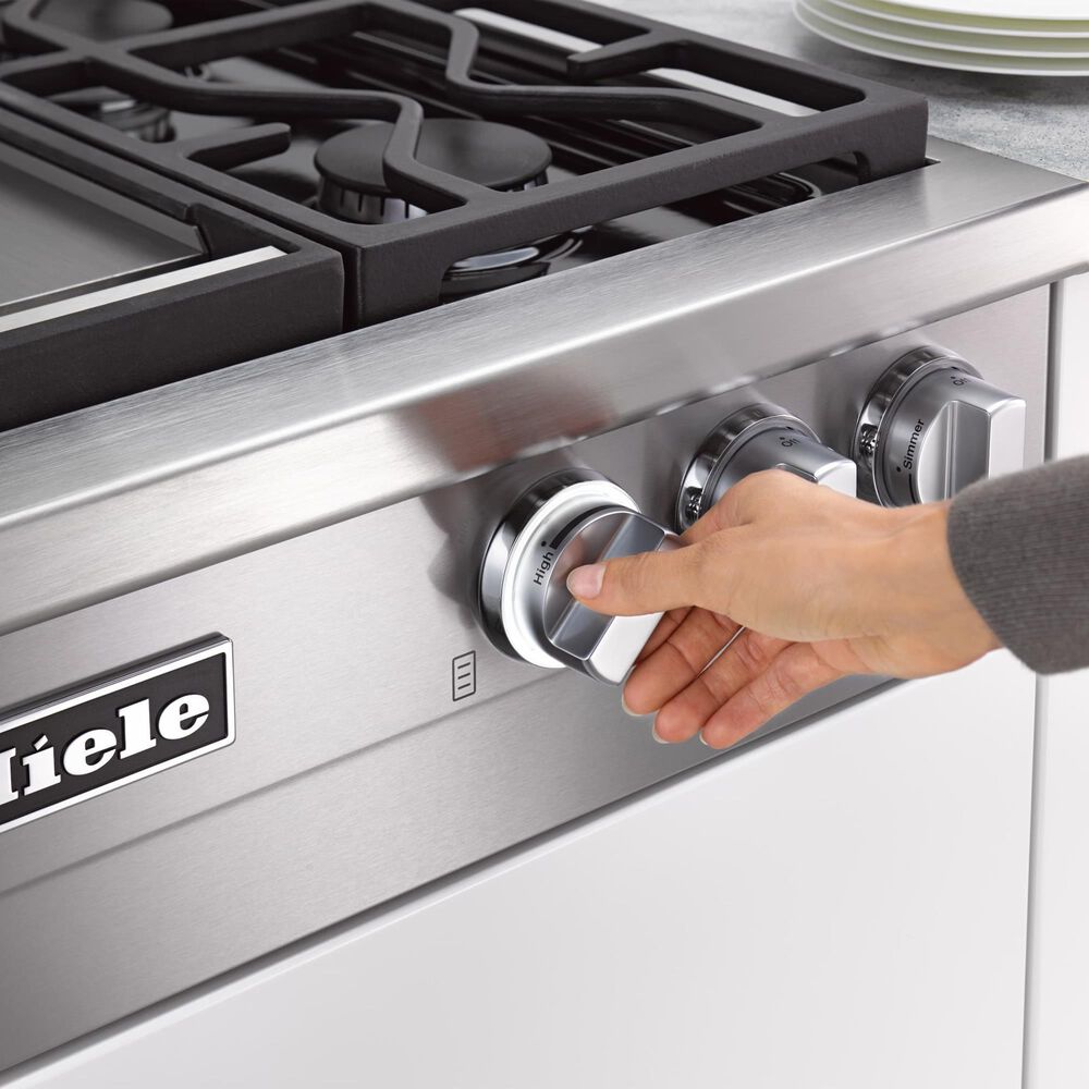 Miele 36" Gas Rangetop with 4 Burner in Stainless Steel, , large