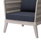Hearth and Haven Santiago Outdoor Conversation Chair in Slate Grey, , large