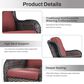 Sunwell Garden Patio Chair with Brown Frame in Red (Set of 2), , large
