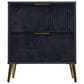 New Heritage Design Kailani 2-Drawer Nightstand in Black, , large