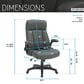 Rta Products Llc Ultra-Padded Executive Office Chair with Flip-Up Armrests in Grey, , large