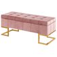 Lumisource Midas Storage Bench in Pink/Gold, , large