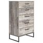 Ashley Neilsville 5-Drawer Chest in Whitewash and Dark Brown, , large