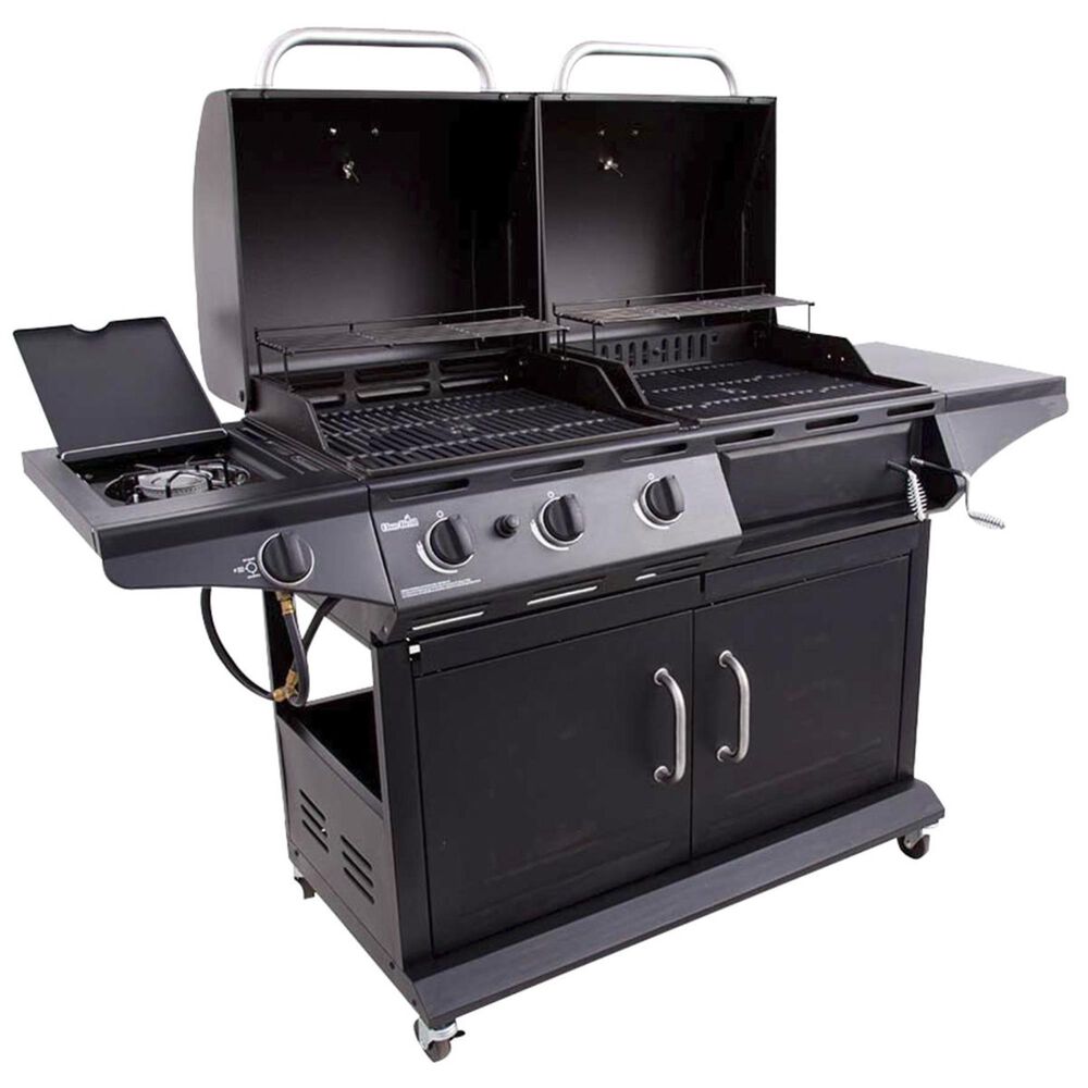 Char-Broil Deluxe Liquid Propane and Charcoal Combo Grill in Black, , large