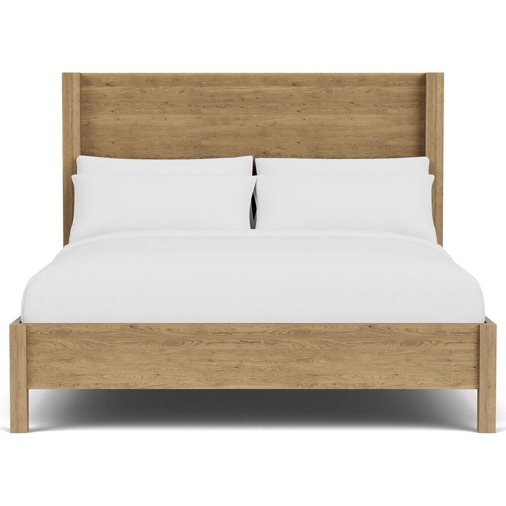 Shannon Hills Davie Queen Wood Panel Bed in Pale Oak, , large