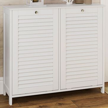RiverRidge Home Ellsworth Double Tilt-Out Laundry Hamper in White, , large