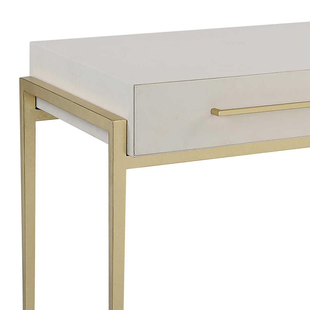 Uttermost Jewel Desk in White and Gold, , large