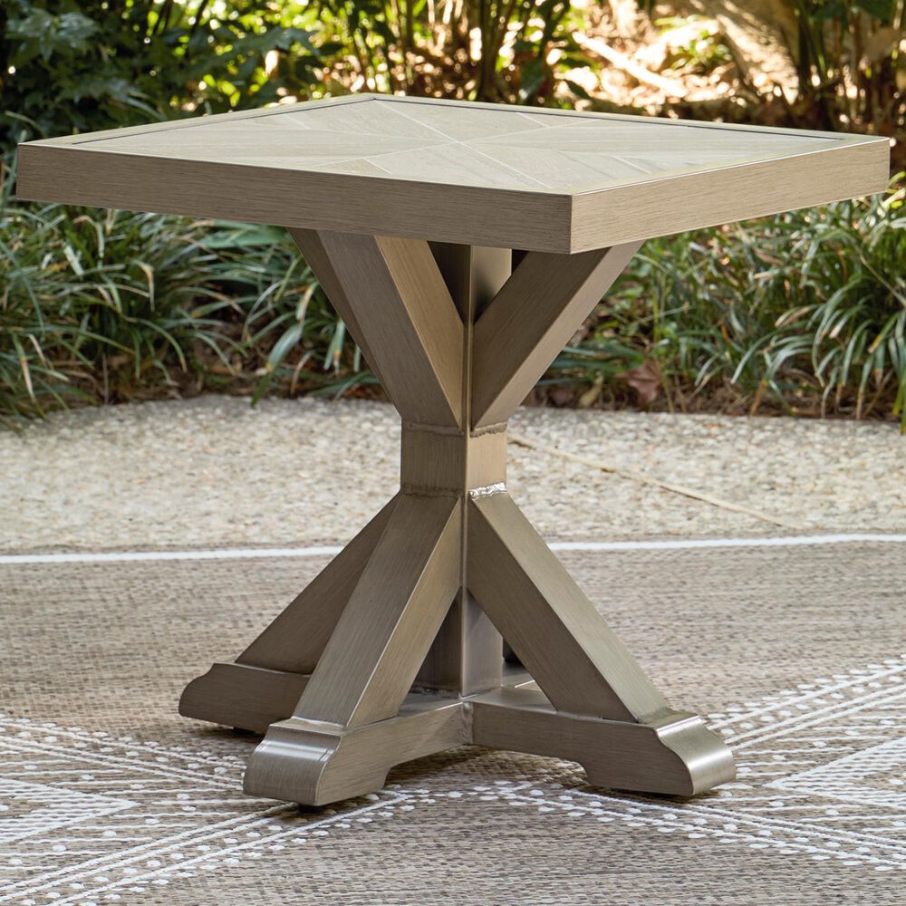 Ashley Laguna Heights Square End Table in Beige, , large