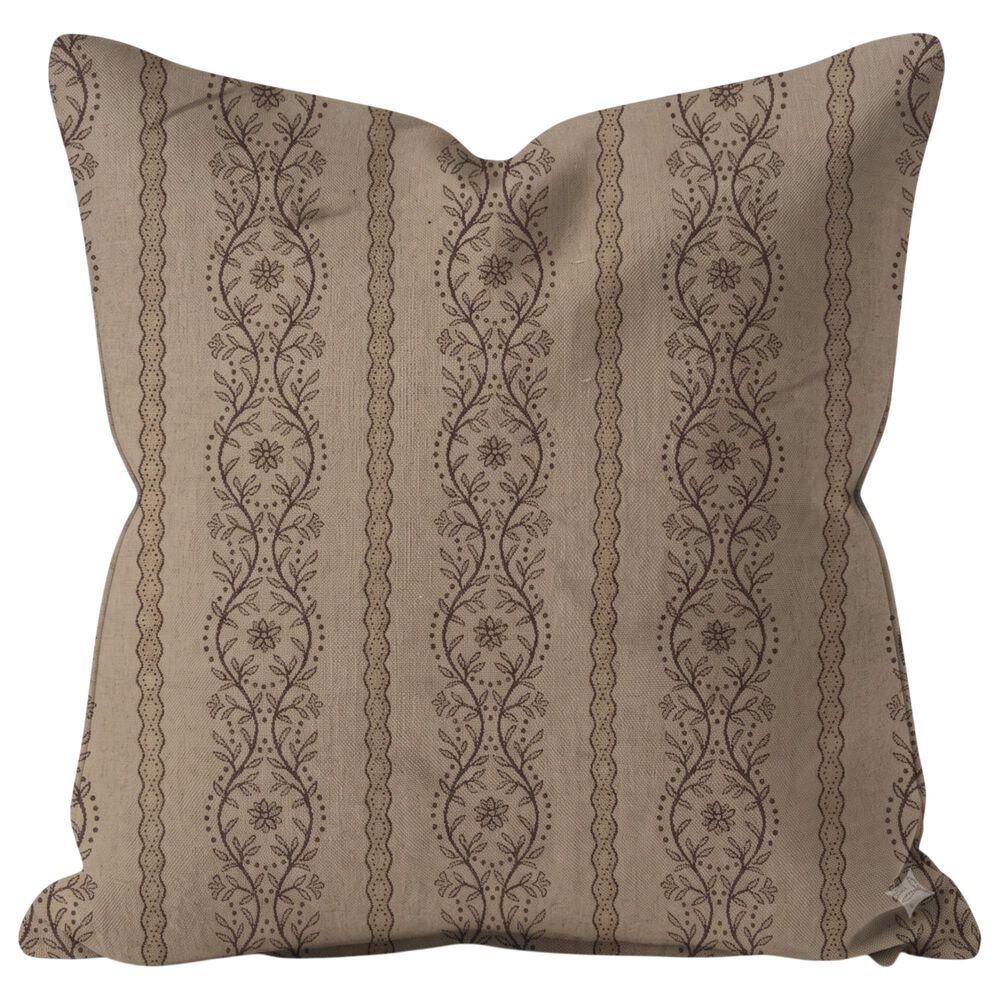 Valdese Weavers Roselyn 20" Square Throw Pillow in Ale, , large
