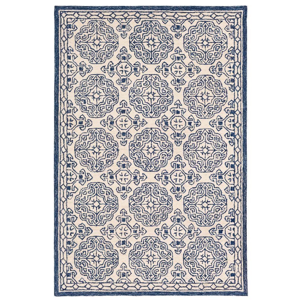 Surya Granada GND-2303 8' x 10' Dark Blue, Denim and Ivory Area Rug, , large