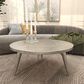 Maple and Jade Engraved Floral Living Room Coffee Table in Satin Silver, , large