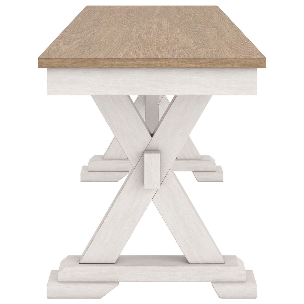 Ashley Purlaney Large Dining Bench in Antique White and Natural, , large