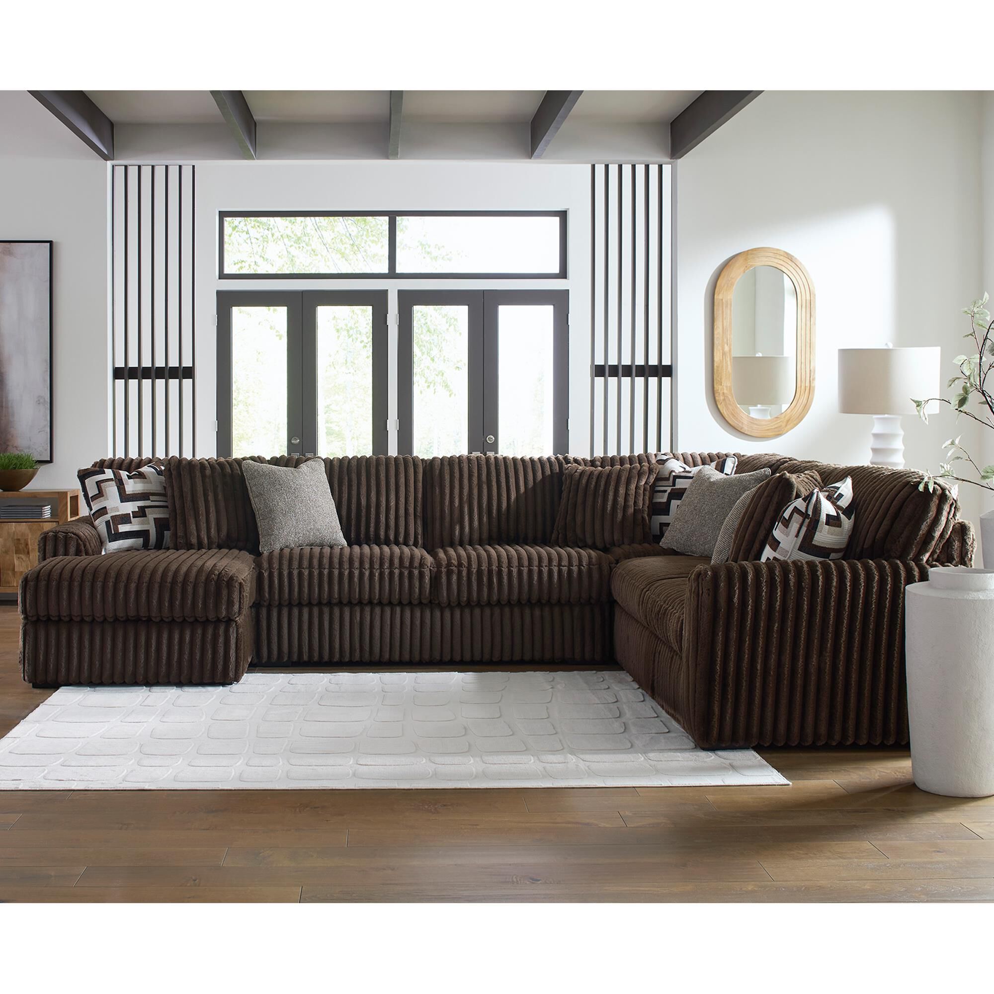 Ashley Midnight-Madness 4-Piece Left Facing Sectional with Chaise