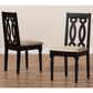 Baxton Studio Cherese Dining Chair in Sand/Dark Brown (Set of 2), , large