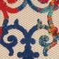Nourison Aloha Damask 7"10" Round Multicolor Indoor/Outdoor Area Rug, , large