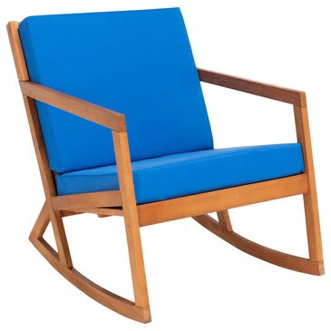 Safavieh Kipnuk Patio Rocking Chair in Royal Blue, , large