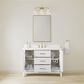 37B Fenwick 48" Single Bathroom Vanity in Bright White with Glossy White Composite Stone Top and Backsplash, , large