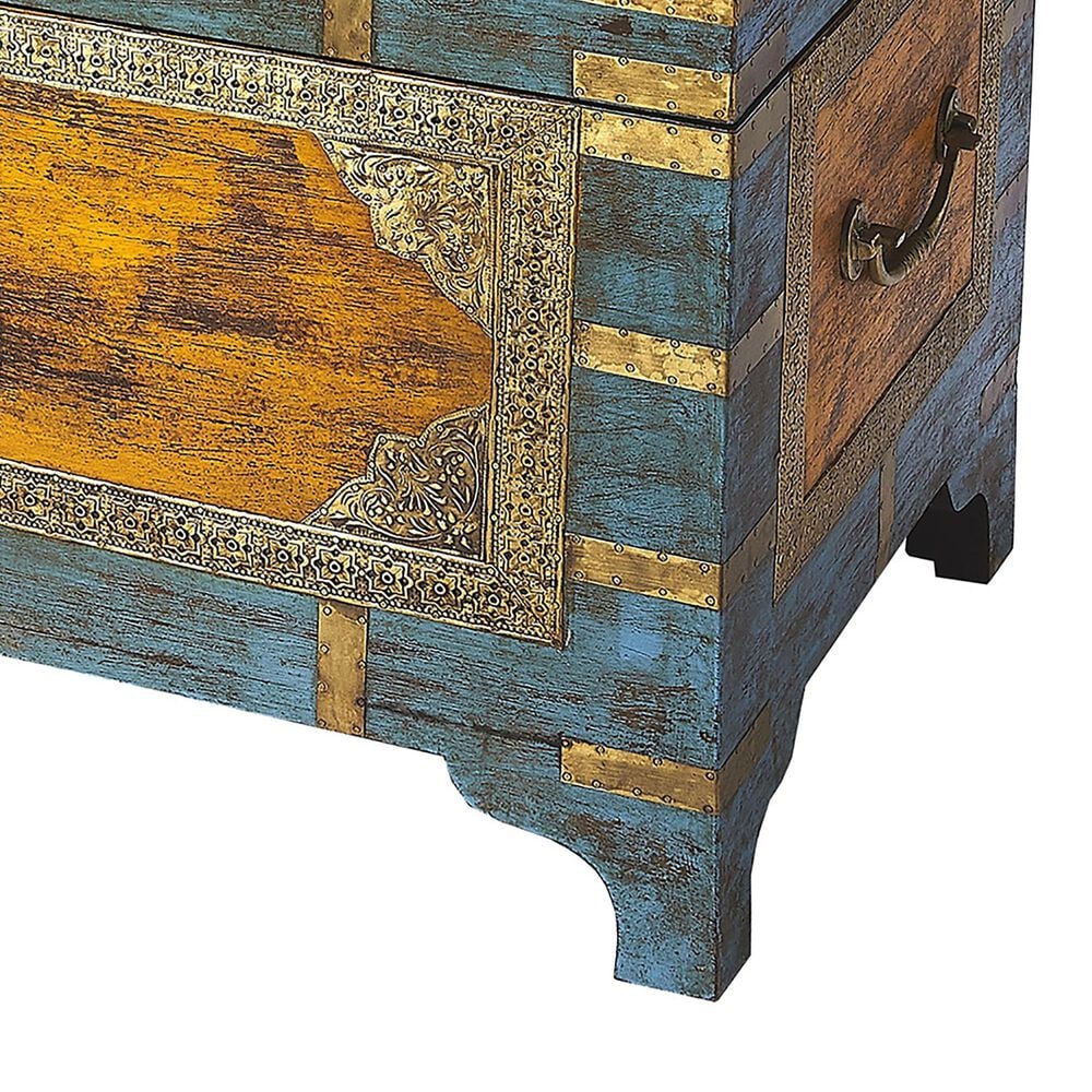Butler Nador Storage Trunk in Blue and Gold, , large