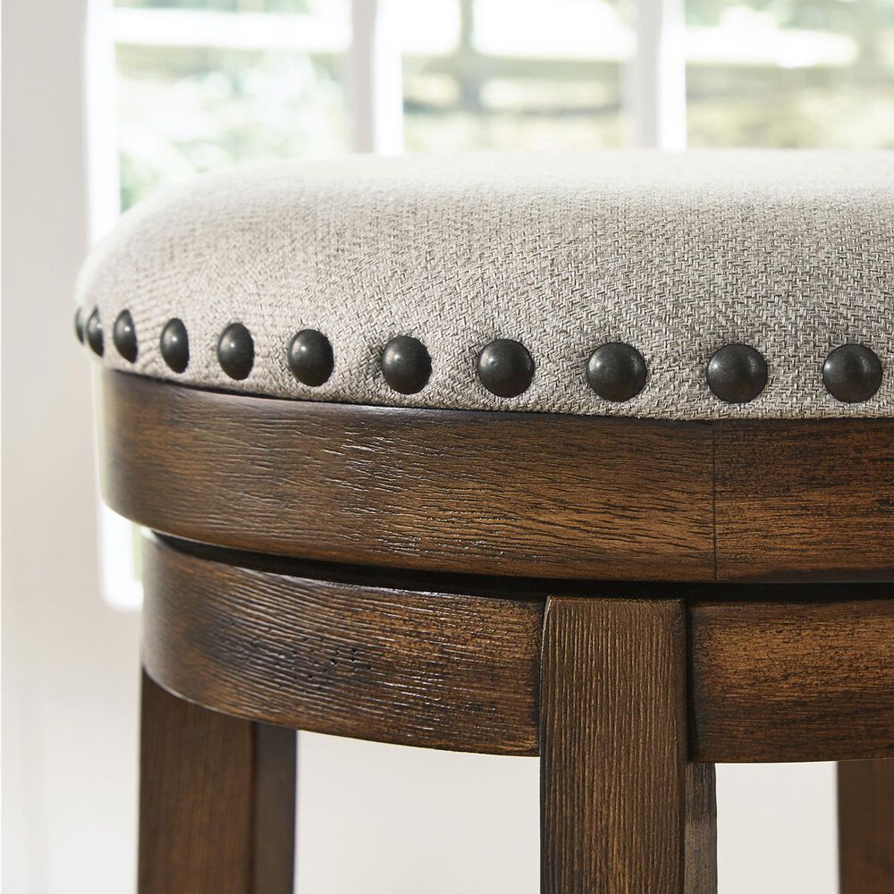 Ashley Valebeck 24&quot; Backless Counter Stool in Brown and Black, , large